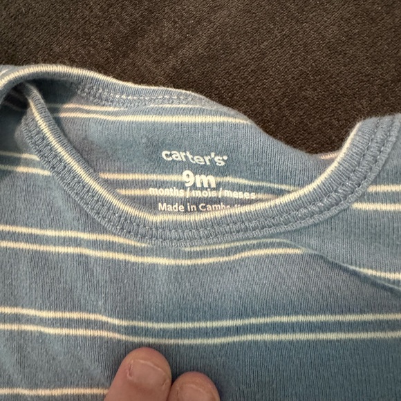 NWOT Carter’s 9 month onesies blue & white - Picture 3 of 5